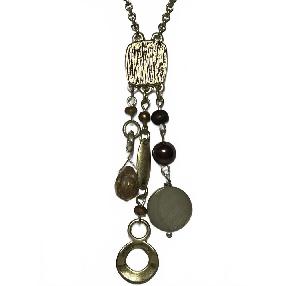 Lia Sophia Elegant Multi-Strand Charm Necklace with Unique Pendants​